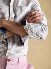 Joules Oxford Green Check Long Sleeve Classic Fit Shirt - Image 7 of 11