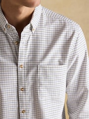 Joules Oxford Green Check Long Sleeve Classic Fit Shirt - Image 8 of 11