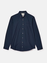 Joules Oxford Navy Blue Long Sleeve Classic Fit Shirt - Image 9 of 9