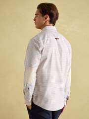 Joules Oxford White Embroidered Check Shirt - Image 2 of 9