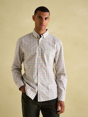 Joules Poplin Cream Check Classic Fit Shirt - Image 2 of 7