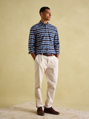 Joules Welford Blue Cotton Check Shirt - Image 4 of 7