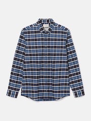 Joules Welford Blue Cotton Check Shirt - Image 7 of 7