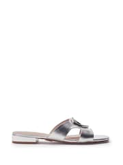 Moda in Pelle Silver Liarra Cut-Out Detail Block Heel Sandals - Image 1 of 4