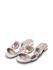 Moda in Pelle Silver Liarra Cut-Out Detail Block Heel Sandals - Image 2 of 4
