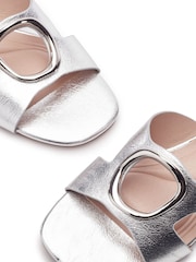 Moda in Pelle Silver Liarra Cut-Out Detail Block Heel Sandals - Image 4 of 4
