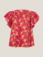 Monsoon Libby Floral Print Jersey Top - Bild 4 von 4