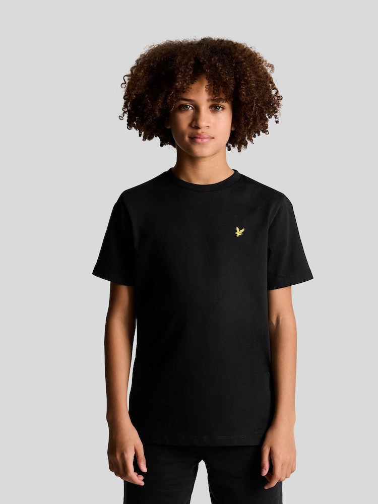 Lyle & Scott Black Boys Essentials 100% Cotton Crew Neck T-Shirt - Image 1 of 6