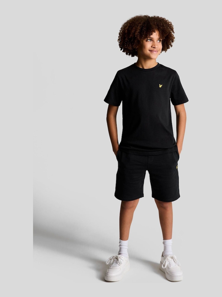 Lyle & Scott Black Boys Essentials 100% Cotton Crew Neck T-Shirt - Image 2 of 6