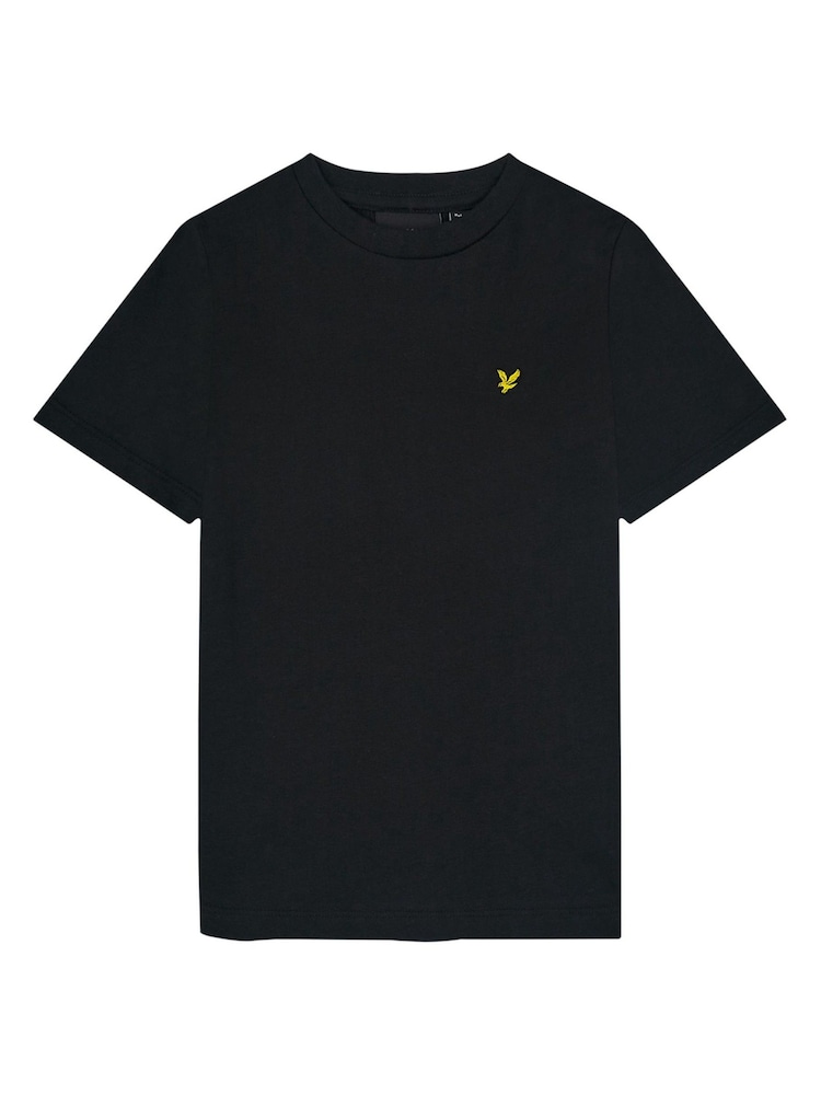 Lyle & Scott Black Boys Essentials 100% Cotton Crew Neck T-Shirt - Image 4 of 6