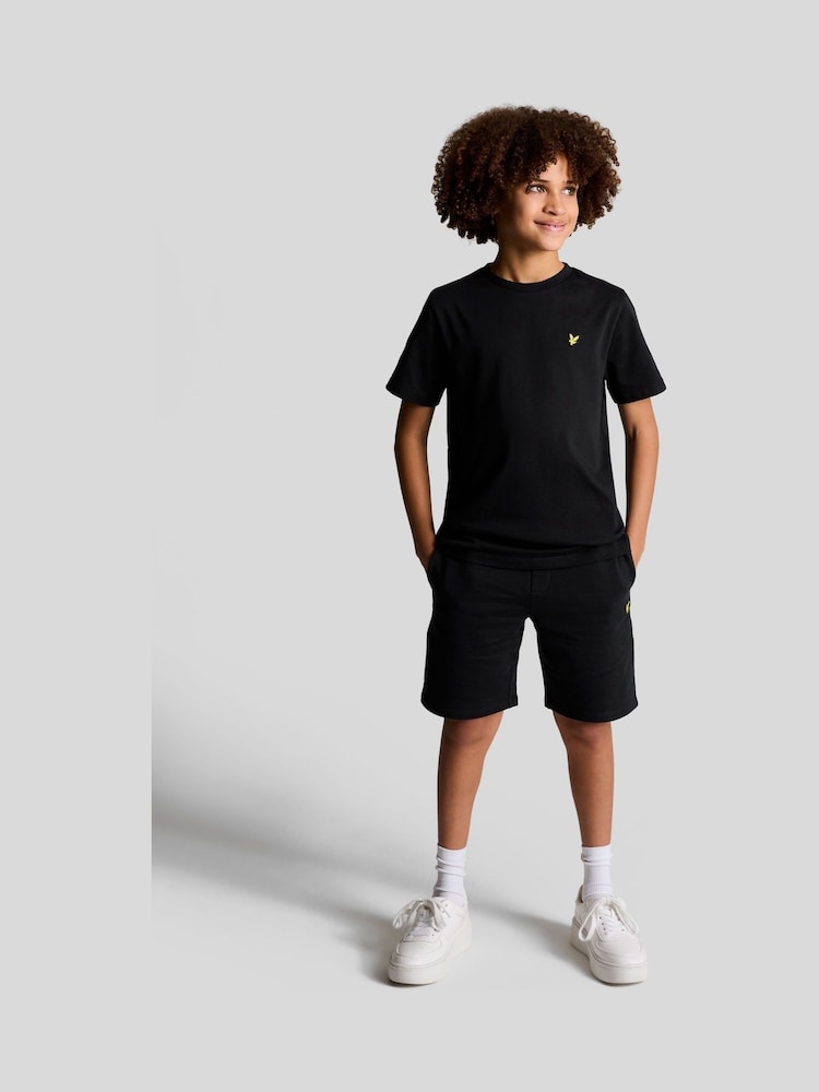Juoda - Lyle & Scott marškinėliai apvalia kaklo apykakle - 7 paveikslėlis iš 7