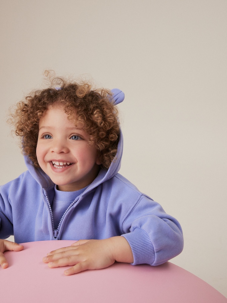 Blue Zip Through Hoodie (3mths-7yrs) - Image 4 of 4 Blue Zip Through Hoodie (3mths-7yrs) - Image 4 of 4