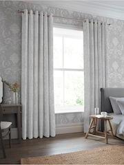 Laura Ashley Silver Whinfell Made to Measure Curtains - Image 1 of 9
