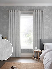 Laura Ashley Silver Whinfell Made to Measure Curtains - Image 2 of 9