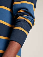 Joules Onside Navy/Yellow Striped Rugby Shirt - Image 6 of 9