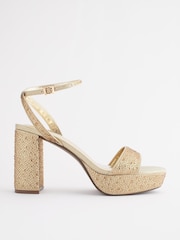 Gold Forever Comfort® Bling Platform Sandals - Image 7 of 10