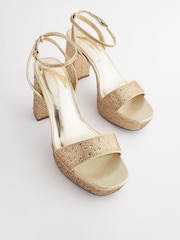 Gold Forever Comfort® Bling Platform Sandals - Image 8 of 10