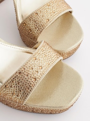 Gold Forever Comfort® Bling Platform Sandals - Image 9 of 10