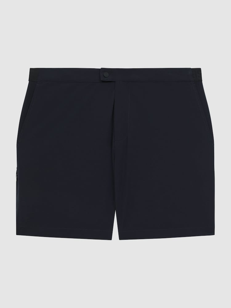 Reiss Navy Club Elasticated Waistband Shorts - Image 2 of 8