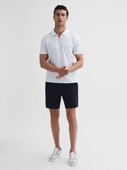Reiss Navy Club Elasticated Waistband Shorts - Image 3 of 8