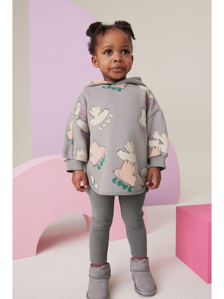 Grau - Set aus Hoodie und Leggings (3 Monate –7 Jahre) - Bild 1 von 4 Grau - Set aus Hoodie und Leggings (3 Monate –7 Jahre) - Bild 1 von 4