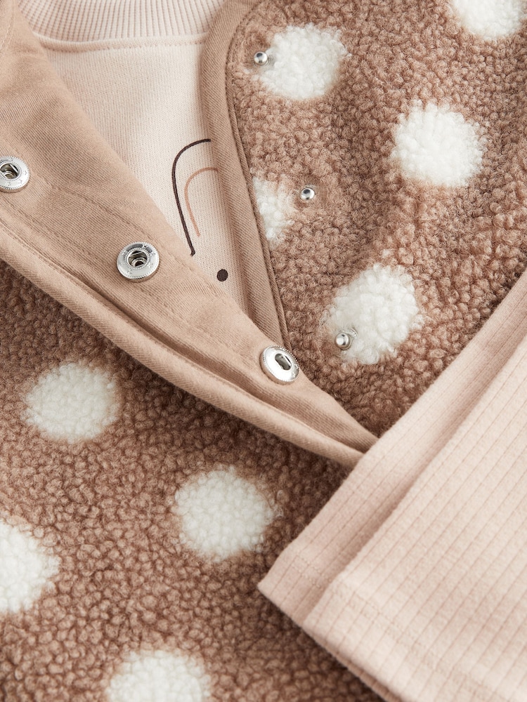 Neutral Gilet, Sweatshirt & Leggings 3 Piece Set (3mths-7yrs) - Image 10 of 10