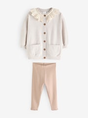 Rust Brown Cardigan & Leggings Set (3mths-7yrs) - Image 6 of 11