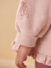 Pink Fairy Frill Hem Sweater & Leggings Set (3mths-7yrs) - Image 5 of 9