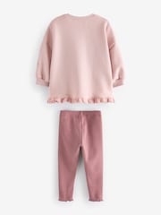 Pink Fairy Frill Hem Sweater & Leggings Set (3mths-7yrs) - Image 8 of 9