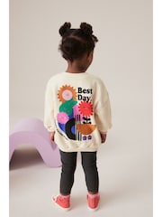 Cream Sweatshirt & Leggings Set (3mths-7yrs) - Image 1 of 7