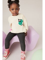 Cream Sweatshirt & Leggings Set (3mths-7yrs) - Image 2 of 7