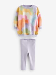 Lilac Purple Sweatshirt and Leggings Set (3mths-7yrs) - Image 5 of 7