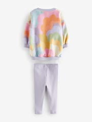 Lilac Purple Sweatshirt and Leggings Set (3mths-7yrs) - Image 6 of 7