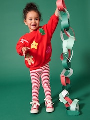 Red Christmas Sweatshirt And Leggings Set (3mths-7yrs) - Image 2 of 8