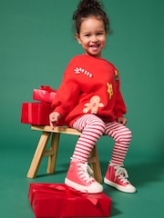 Red Christmas Sweatshirt And Leggings Set (3mths-7yrs) - Image 3 of 8