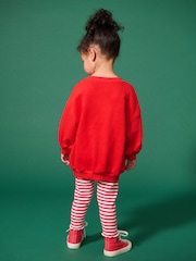 Red Christmas Sweatshirt And Leggings Set (3mths-7yrs) - Image 4 of 8