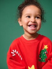 Red Christmas Sweatshirt And Leggings Set (3mths-7yrs) - Image 5 of 8