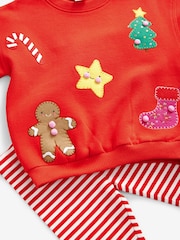 Red Christmas Sweatshirt And Leggings Set (3mths-7yrs) - Image 8 of 8