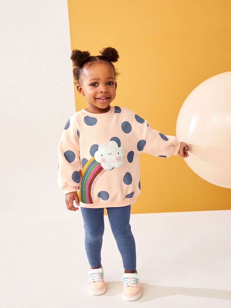 Navy Blue Sweatshirt and Leggings Set (3mths-7yrs) - Image 2 of 6