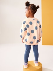 Navy Blue Sweatshirt and Leggings Set (3mths-7yrs) - Image 3 of 6
