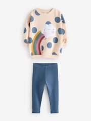 Navy Blue Sweatshirt and Leggings Set (3mths-7yrs) - Image 5 of 6