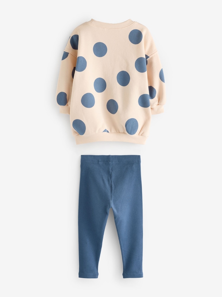 Navy Blue Sweatshirt and Leggings Set (3mths-7yrs) - Image 7 of 7