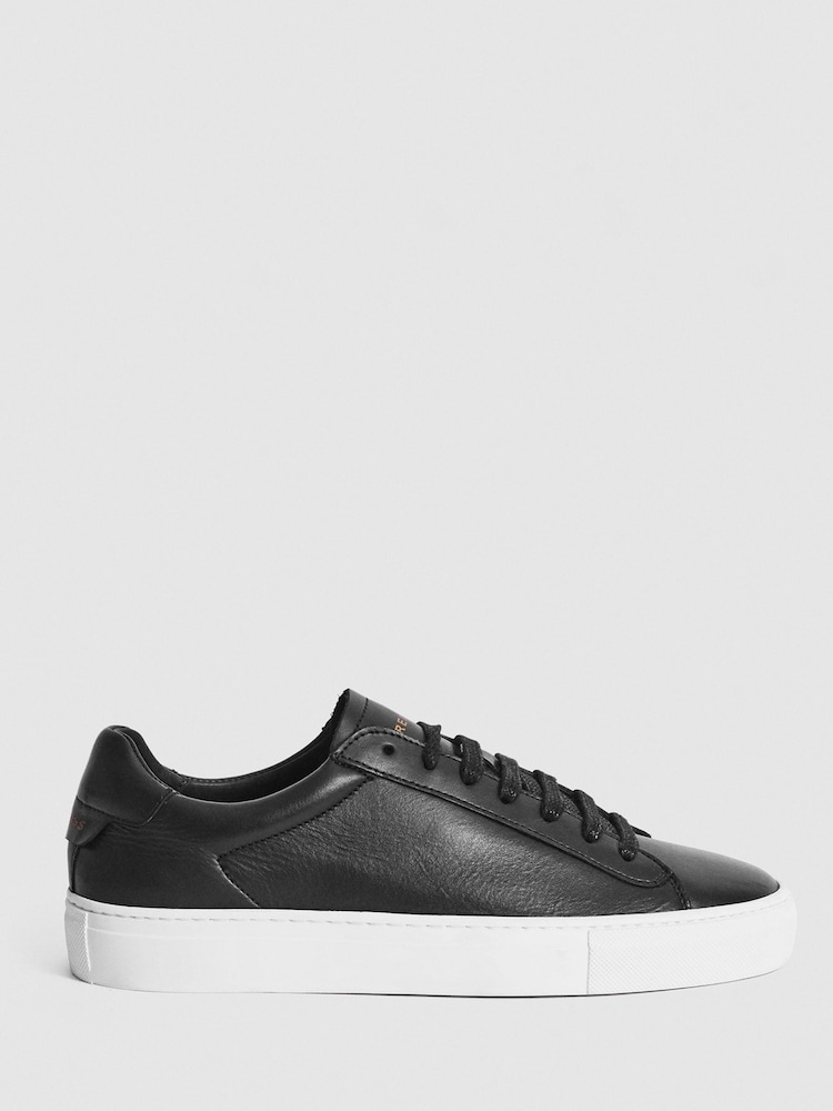 Reiss Finley Leather Trainers - Image 2 of 6