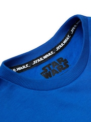 Character Blue Star Wars Long Sleeve 100% Cotton Sweatshirt - Image 3 of 5