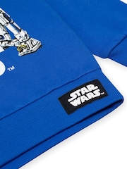Character Blue Star Wars Long Sleeve 100% Cotton Sweatshirt - Image 5 of 5