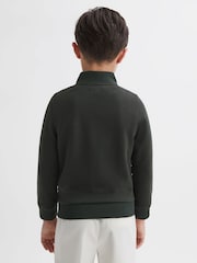 Reiss Forest Green Flintoff 3-9 yrs Funnel Neck Quilted Hybrid Jacket - Image 5 of 6