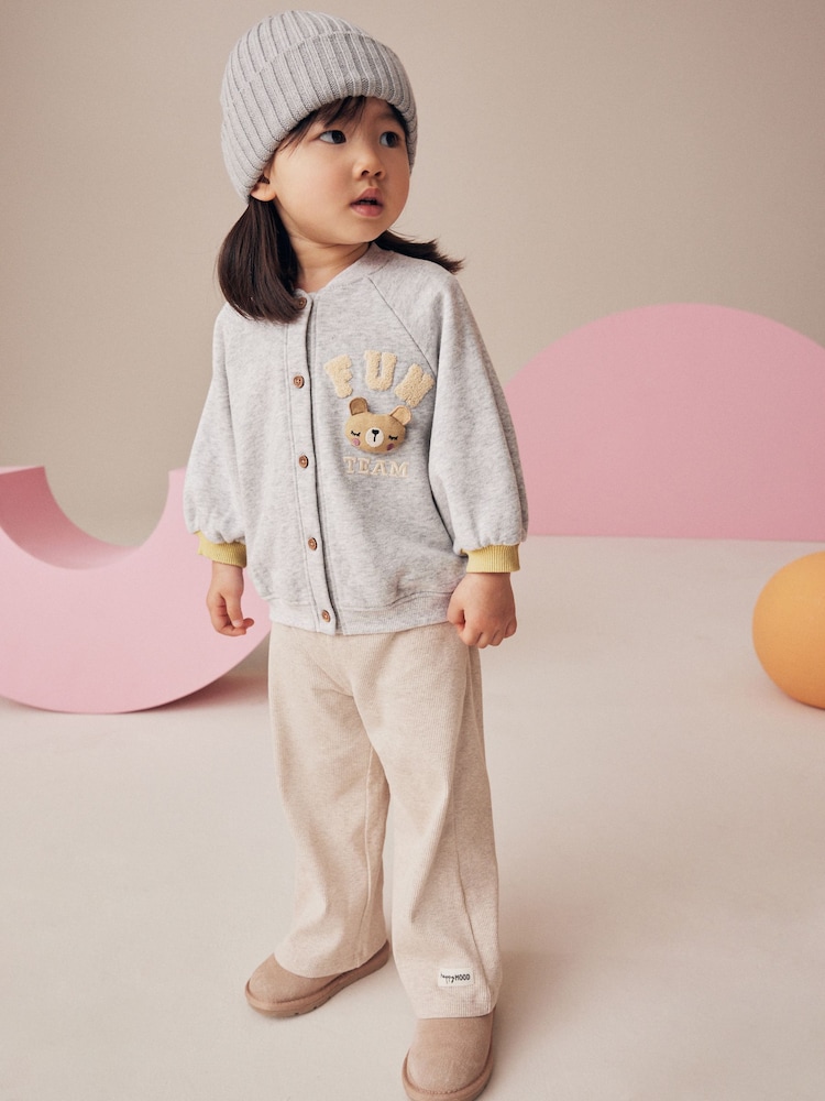 Grey Baseball Cardigan (3mths-7yrs) - Image 1 of 7