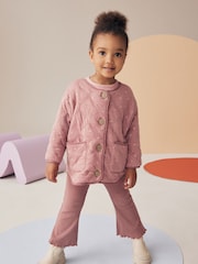 Pink Jacket, Top & Flare Leggings 3 Piece Set (3mths-7yrs) - Image 1 of 11
