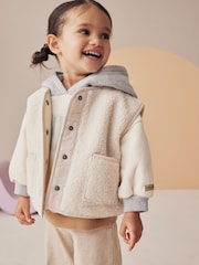 Cream Borg Gilet (3mths-7yrs) - Image 1 of 8