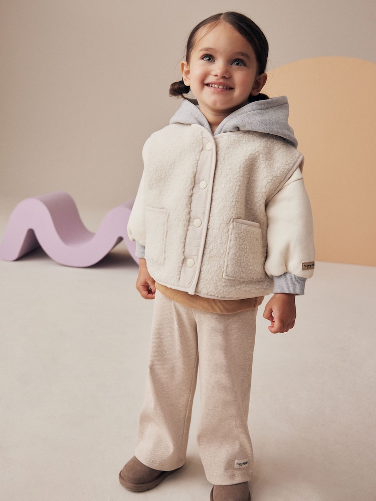 Cream Borg Gilet (3mths-7yrs) - Image 2 of 8